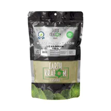 EARTH KRATOM POWDER 500G - BORNEO WHITE VEIN - Seven Tech