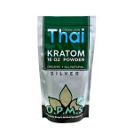 O.P.M.S. SILVER KRATOM POWDER 16OZ - THAI GREEN VEIN - Seven Tech