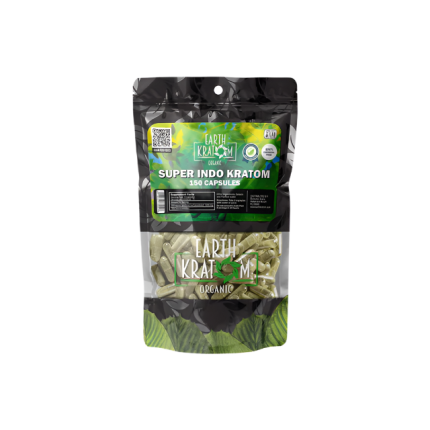 EARTH KRATOM CAPSULES 150CT - INDO SUPER GREEN VEIN - Seven Tech