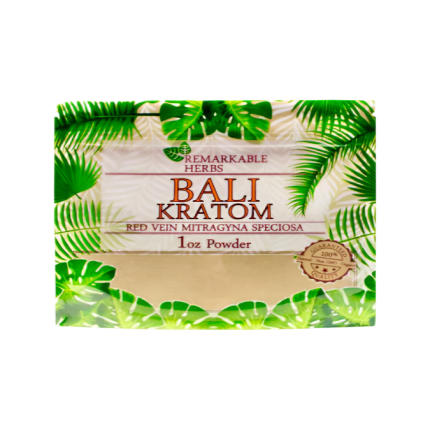 REMARKABLE HERBS KRATOM POWDER 1OZ - BALI RED VEIN - Seven Tech