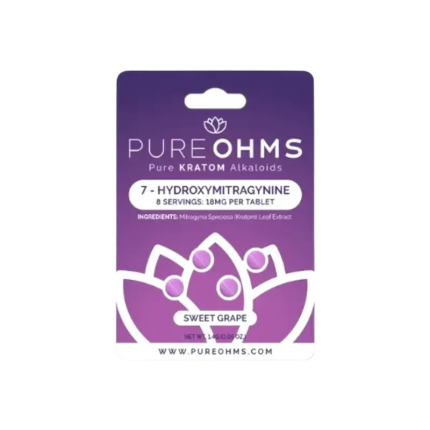 Pure Ohms 4ct 7OH Tabs Sweet Grape 18mg per Tablet - Seven Tech