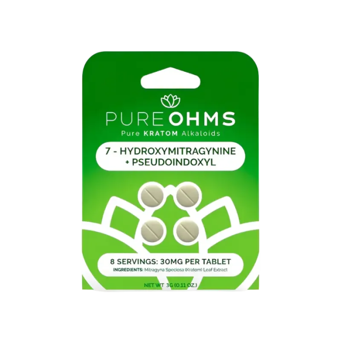 Pure Ohms 4ct 7OH + Psuedoindoxyl Tabs 30mg per Tablet - Seven Tech