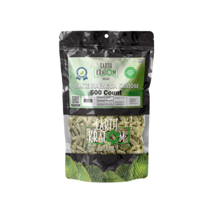 EARTH KRATOM CAPSULES 500CT - MAENG DA WHITE VEIN - Seven Tech