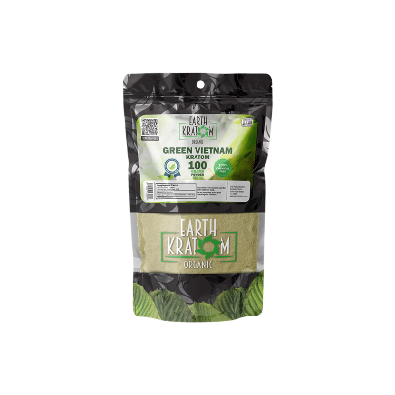 EARTH KRATOM POWDER 100G - VIETNAM GREEN VEIN - Seven Tech