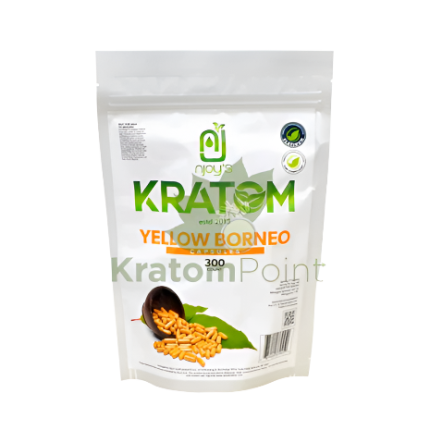 NJOY KRATOM CAPSULES 20CT - BORNEO YELLOW VEIN - Seven Tech