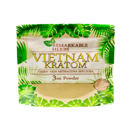 REMARKABLE HERBS KRATOM POWDER 3OZ - VIETNAM GREEN VEIN - Seven Tech