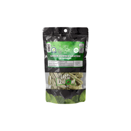EARTH KRATOM CAPSULES 65CT - BORNEO GREEN VEIN - Seven Tech