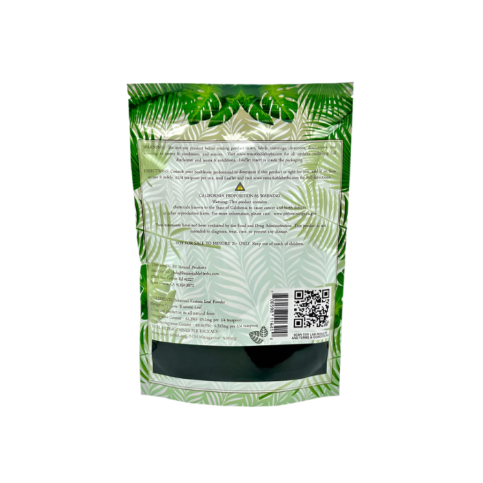 REMARKABLE HERBS KRATOM POWDER 8OZ - MAENG DA WHITE VEIN - Seven Tech