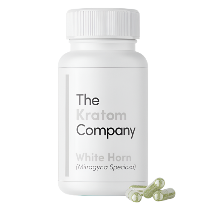 THE KRATOM COMPANY CAPSULES 150CT / 4.8OZ / 500MG - HORN WHITE VEIN - Seven Tech