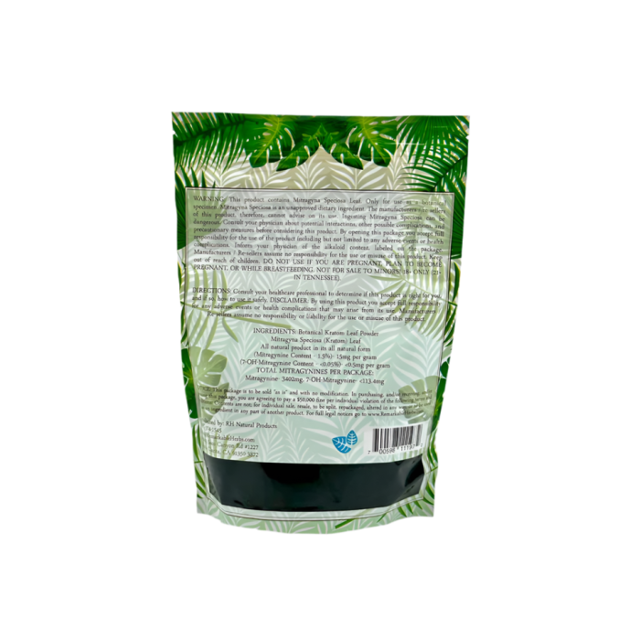 REMARKABLE HERBS KRATOM POWDER 8OZ - MALAYSIAN GREEN VEIN - Seven Tech