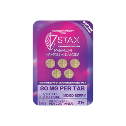 7Stax 5ct 7OH Tabs Mixed Berry 80mg per Tablet - Seven Tech