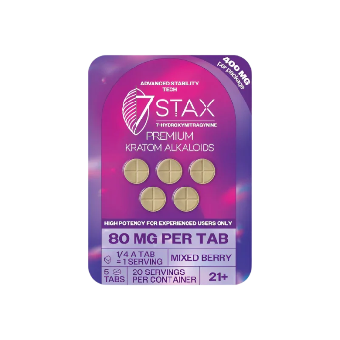 7Stax 5ct 7OH Tabs Mixed Berry 80mg per Tablet - Seven Tech