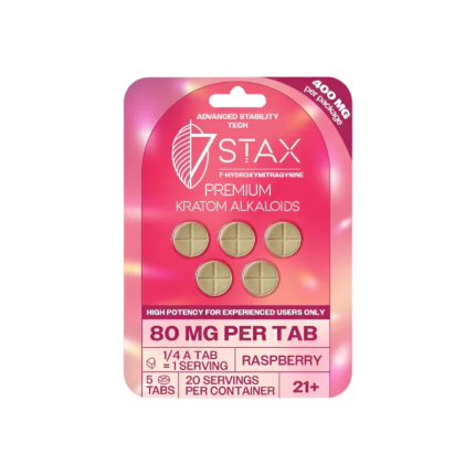 7Stax 5ct 7OH Tabs Raspberry 80mg per Tablet - Seven Tech