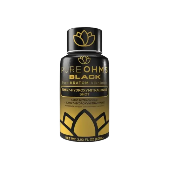 Pure OHMS 7-Hydroxymitragynine Shot Black 20mg + 55mg Mitragynine - Seven Tech