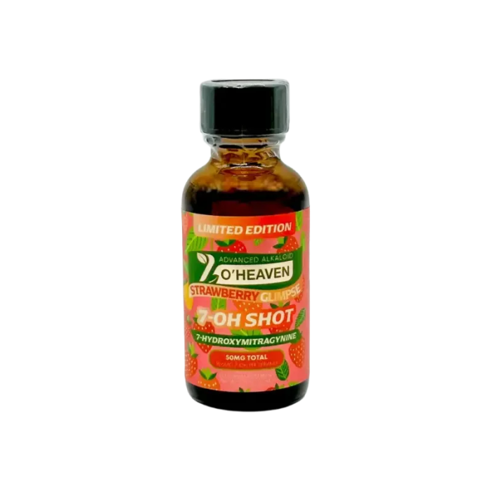 7 O'Heaven 7-Hydroxymitragynine Shot Strawberry Glimpse 50mg - Seven Tech