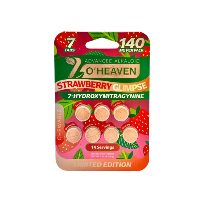 7 O'Heaven 7ct 7OH Strawberry Glimpse Tabs 20mg Per Tablet - Seven Tech