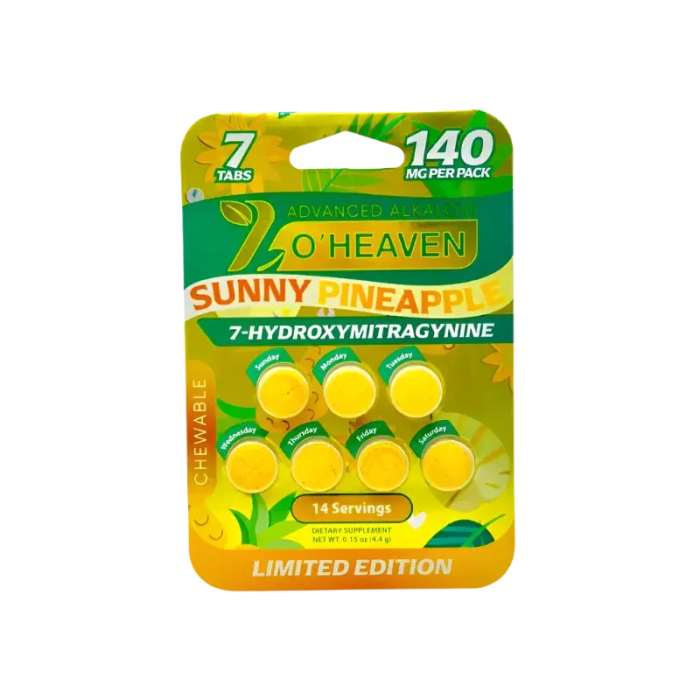 7 O'Heaven 7ct 7OH Sunny Pineapple Tabs 20mg Per Tablet - Seven Tech