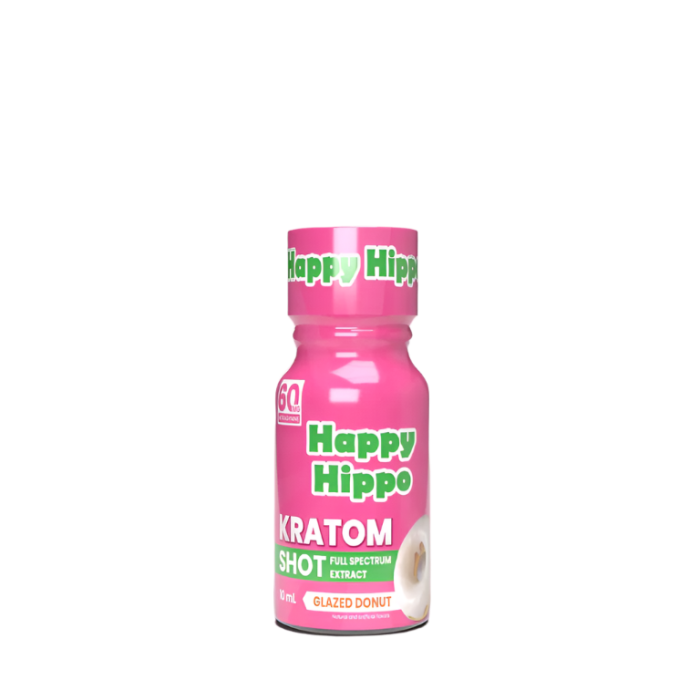 HAPPY HIPPO KRATOM SHOT 10ML 60MG - GLAZED DONUT - Seven Tech