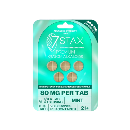 7Stax 5ct 7OH Tabs Mint 80mg per Tablet - Seven Tech