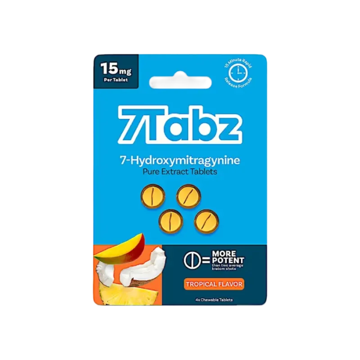 7Tabz 4ct 7OH Chewable Tabs Tropical 15mg per Tablet - Seven Tech