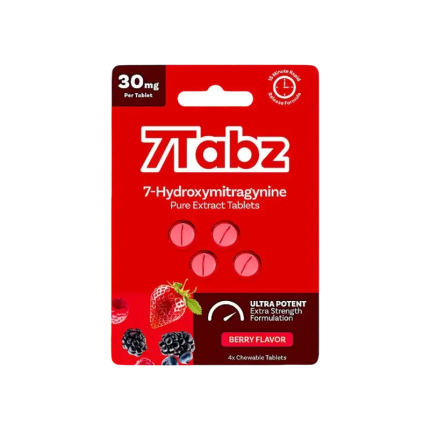 7Tabz 4ct 7OH Extra Strength Chewable Tabs Berry 30mg per Tablet - Seven Tech