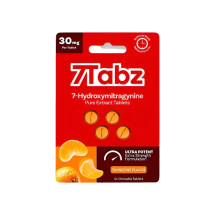 7Tabz 4ct 7OH Extra Strength Chewable Tabs Tangerine 30mg per Tablet - Seven Tech