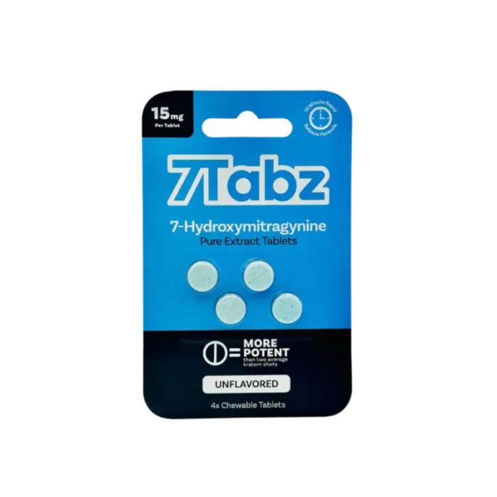 7Tabz 4ct 7OH Chewable Tabs Regular Unflavored 15mg per Tablet - Seven Tech