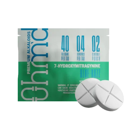 Ohm'd 2ct 7OH Chewable Tabs Blue Razz 40mg per Tablet - Seven Tech