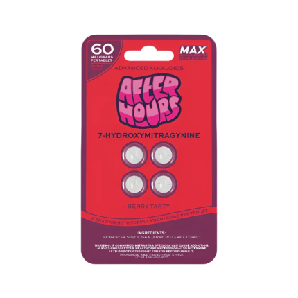 After Hours 4ct 7OH Chewable Tabs Berry Tarty 60mg per Tablet - Seven Tech