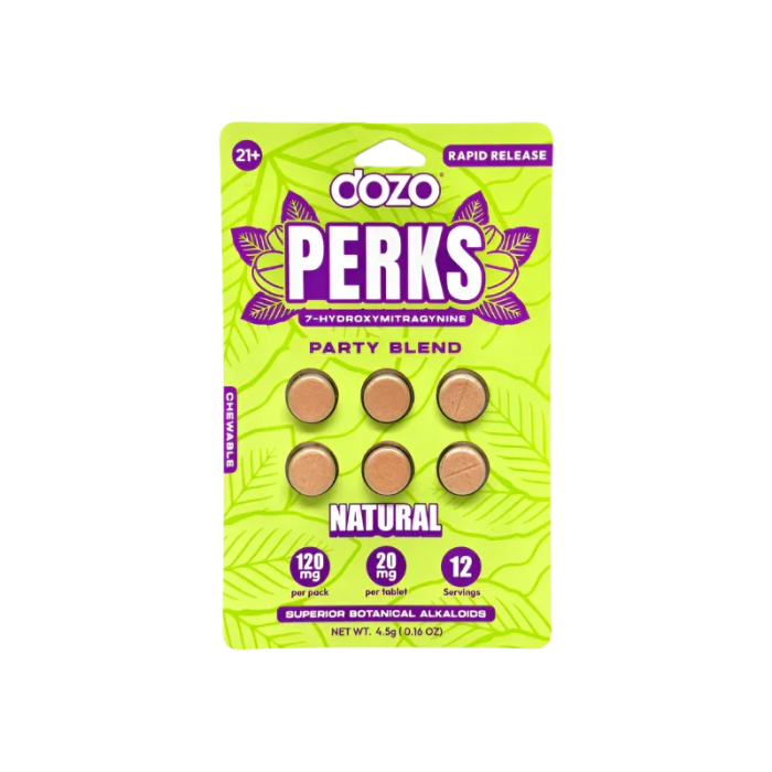 Dozo Perks 6ct 7OH Chewable Tabs Natural 20mg per Tablet - Seven Tech