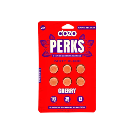 Dozo Perks 6ct 7OH Chewable Tabs Cherry 20mg per Tablet - Seven Tech