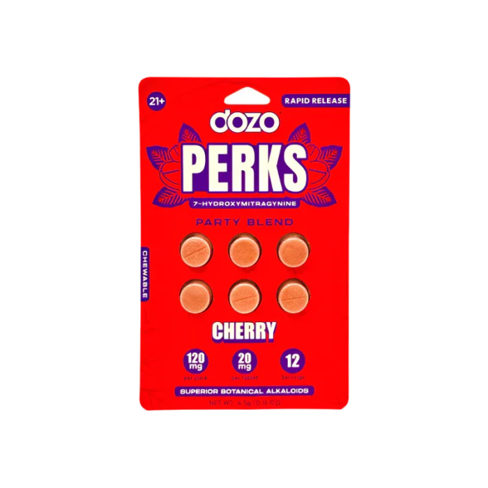 Dozo Perks 6ct 7OH Chewable Tabs Cherry 20mg per Tablet - Seven Tech
