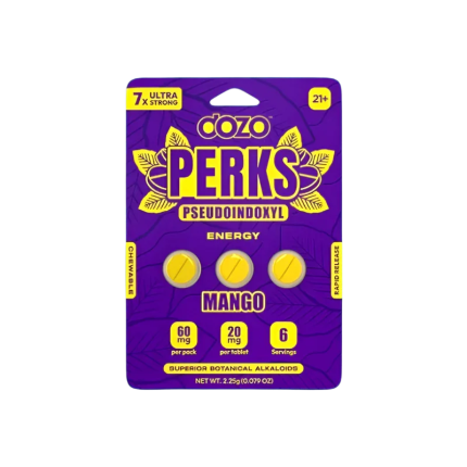 Dozo Perks 3ct 7OH + Psuedo Chewable Tabs Mango 20mg per Tablet - Seven Tech