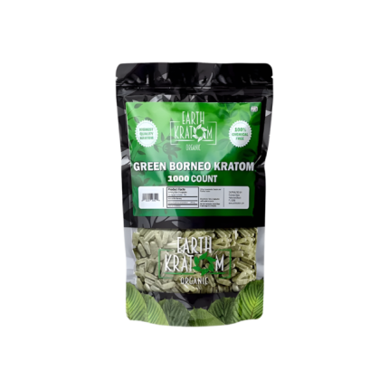 Earth Kratom 1000CT Capsules- Borneo Green Vein - Seven Tech