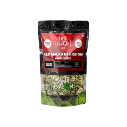 EARTH KRATOM CAPSULES 1000CT - MAENG DA RED VEIN - Seven Tech