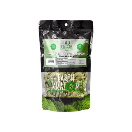 EARTH KRATOM CAPSULES 300CT - BORNEO WHITE VEIN - Seven Tech
