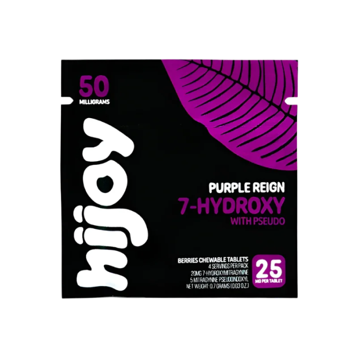 HIJOY 4ct 7OH + Psuedoindoxyl The OG 25mg 4ct + 2ct Purple Reign Bundle - Seven Tech