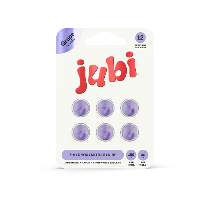 Jubi 6ct 7OH Chewable Tabs Grape 30mg per Tablet - Seven Tech