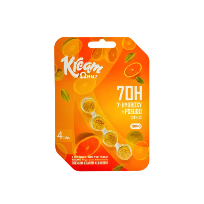 Kream 4ct 7OH + Psuedo Citrus Chewable Tabs 30mg per Tablet - Seven Tech
