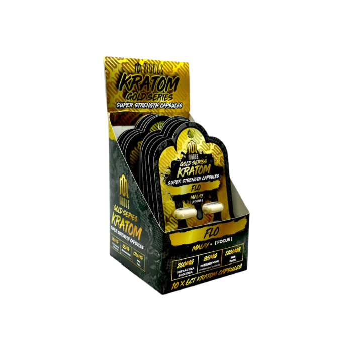 MODUS KRATOM GOLD SERIES SUPER STRENGTH CAPSULES 1200MG 6CT - FLO MALAY (FOCUS) - Seven Tech