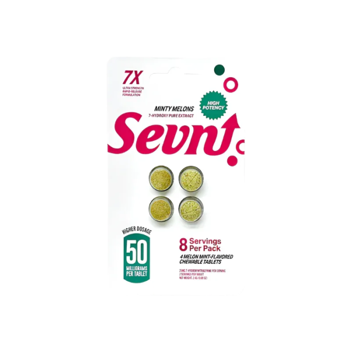 Sevn 7OH 4ct Tablets Minty Melons 50mg Per Tablet - Seven Tech