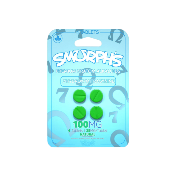 Smurph's 4ct 7OH Tabs Natural 25mg Per Tablet - Seven Tech