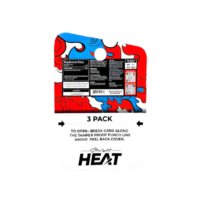 Straight Heat 3ct 7OH Eighties Pseudo Tabs Bomb Pop 80mg per Tablet - Seven Tech