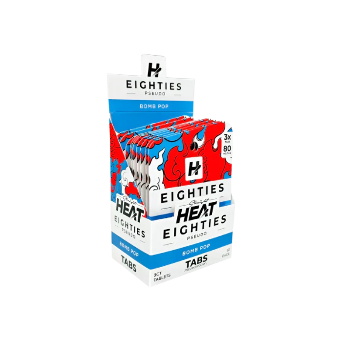 Straight Heat 3ct 7OH Eighties Pseudo Tabs Bomb Pop 80mg per Tablet - Seven Tech