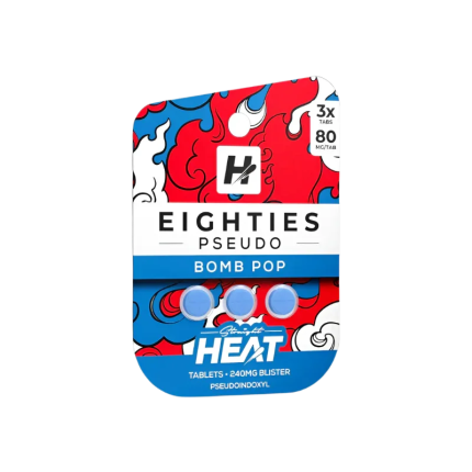 Straight Heat 3ct 7OH Eighties Pseudo Tabs Bomb Pop 80mg per Tablet - Seven Tech