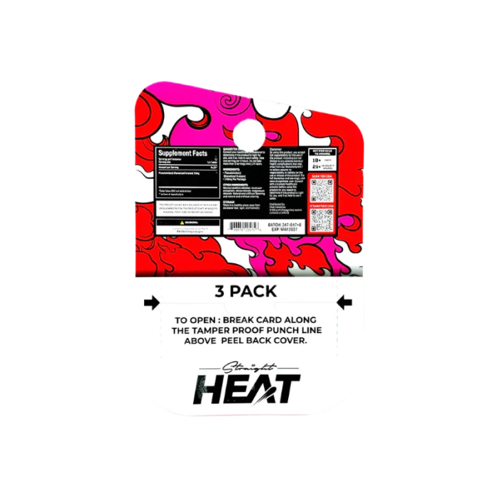 Straight Heat 3ct 7OH Eighties Pseudo Tabs Pink Lemonade 80mg per Tablet - Seven Tech