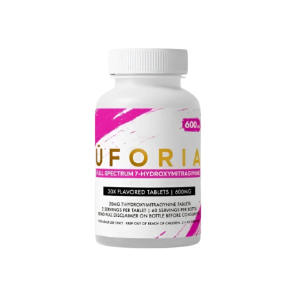 Uforia 30ct 7-OH Full Spectrum Tabs Pink 20mg Per Tablet - Seven Tech