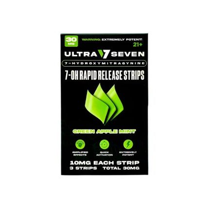 Ultra Seven 3ct 7OH Green Apple Mint Strips 10mg per Strip - Seven Tech