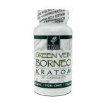 WHOLE HERBS KRATOM CAPSULES 60CT / 36G / 1.3OZ - BORNEO GREEN VEIN - Seven Tech