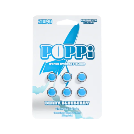 Poppi 6ct 7OH Tabs Berry Blueberry 35mg Per Tablet - Seven Tech